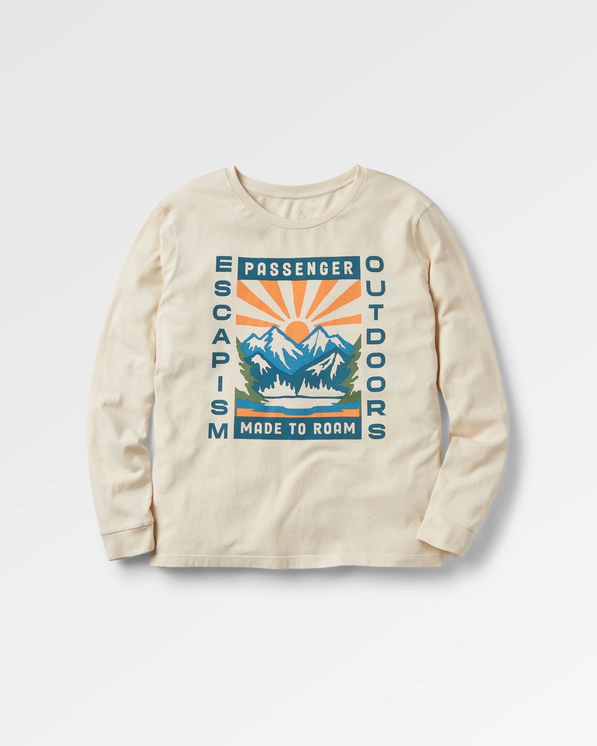 Solitude Recycled Cotton Oversized LS T-Shirt - Birch - Flatlay