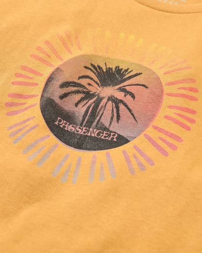 Shutter Recycled Cotton T-Shirt - Spruce Yellow - Flatlay