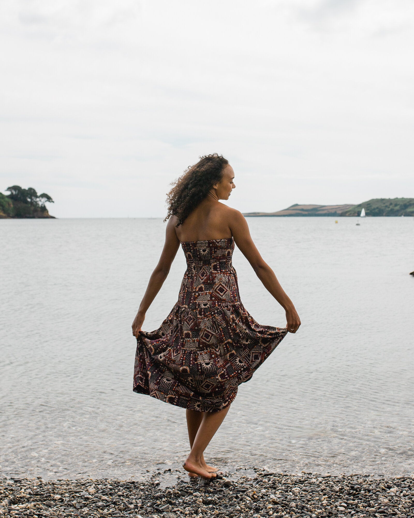 Fareway Recycled Cotton Maxi Skirt - Vintage Patchwork Black/Multi - Lifestyle