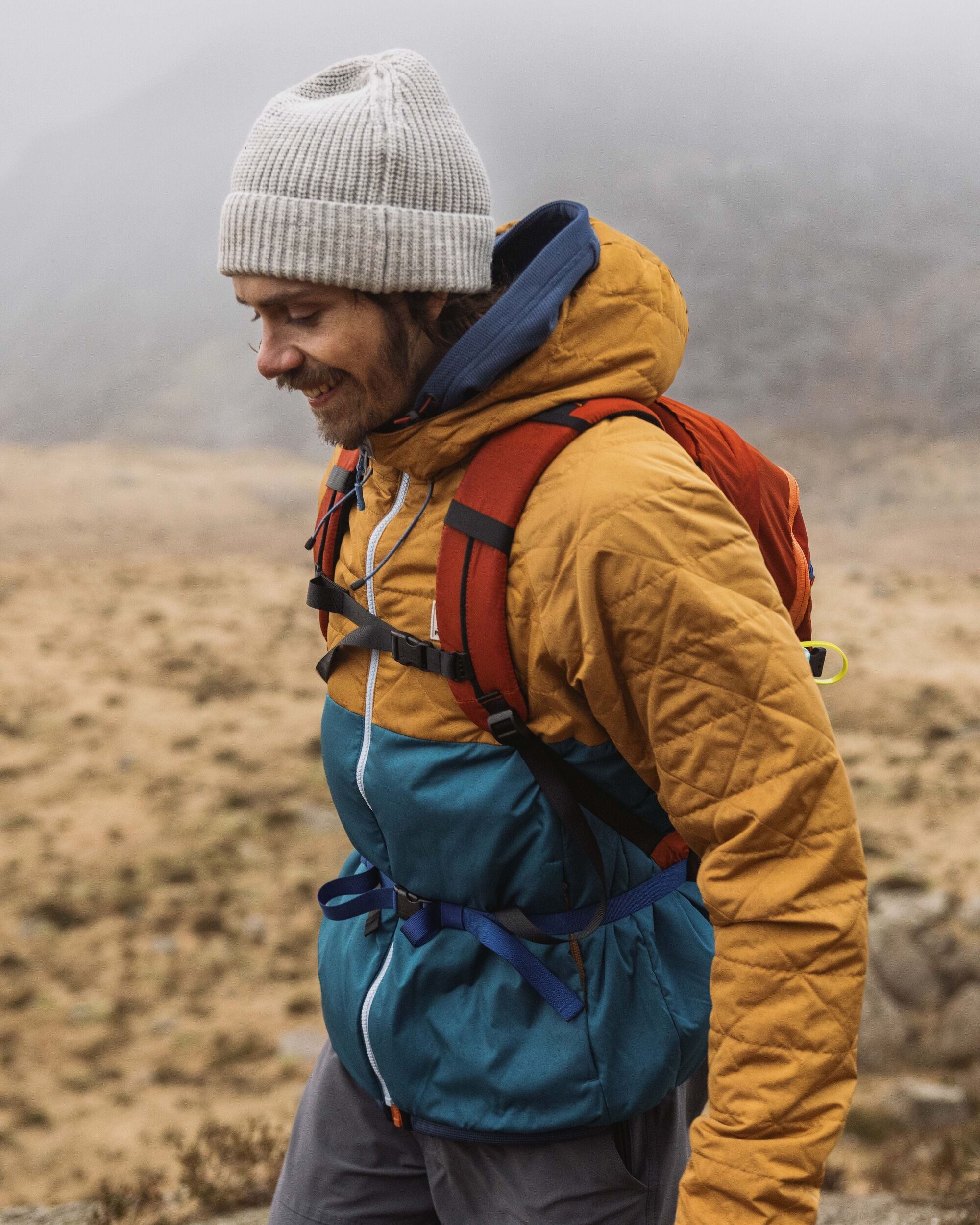 Base Recycled Thermore® Insulated Jacket - Dusty Ochre/ Corsair Blue - Lifestyle