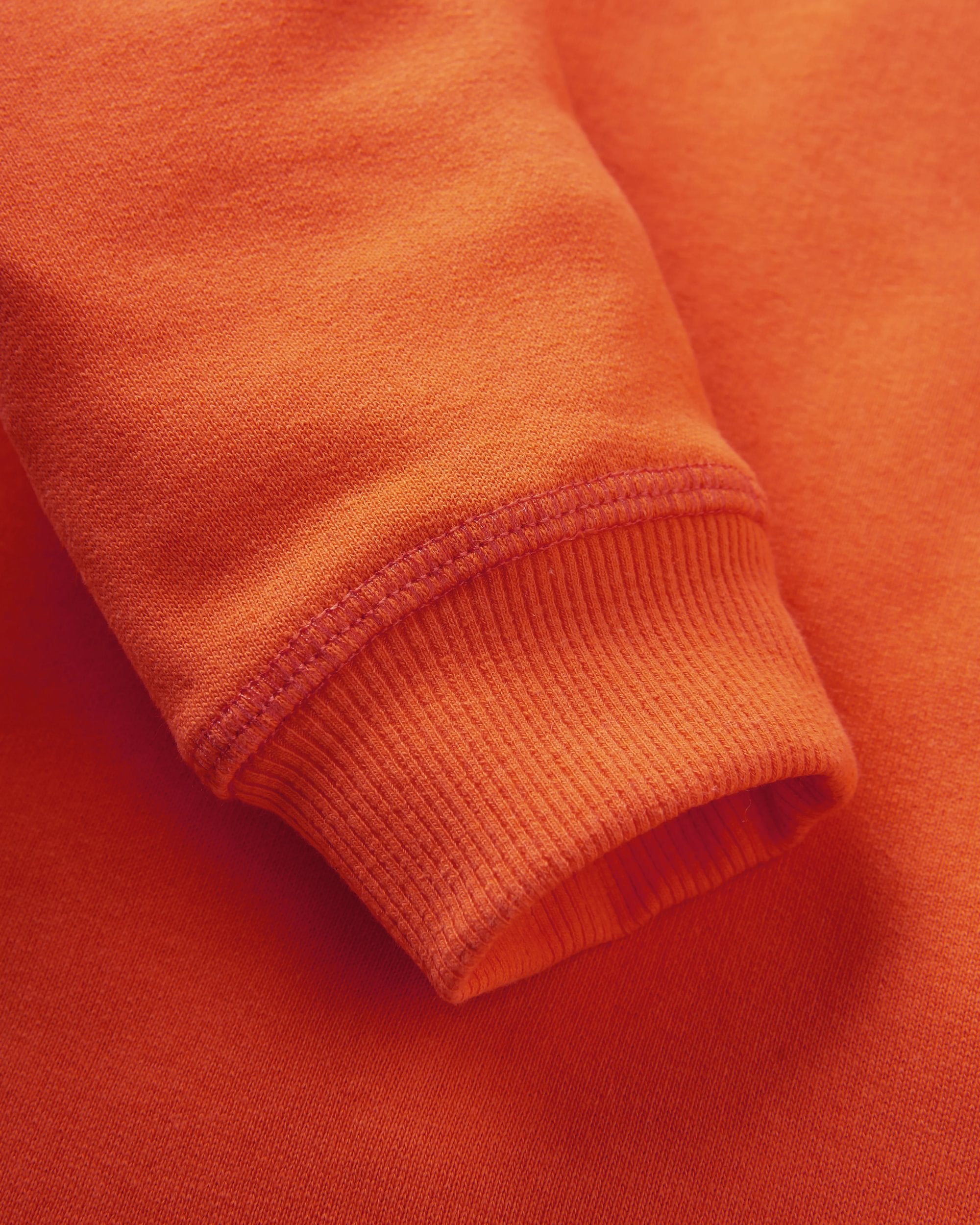 Remote Recycled Cotton Sweatshirt - Ember Orange - Flatlay