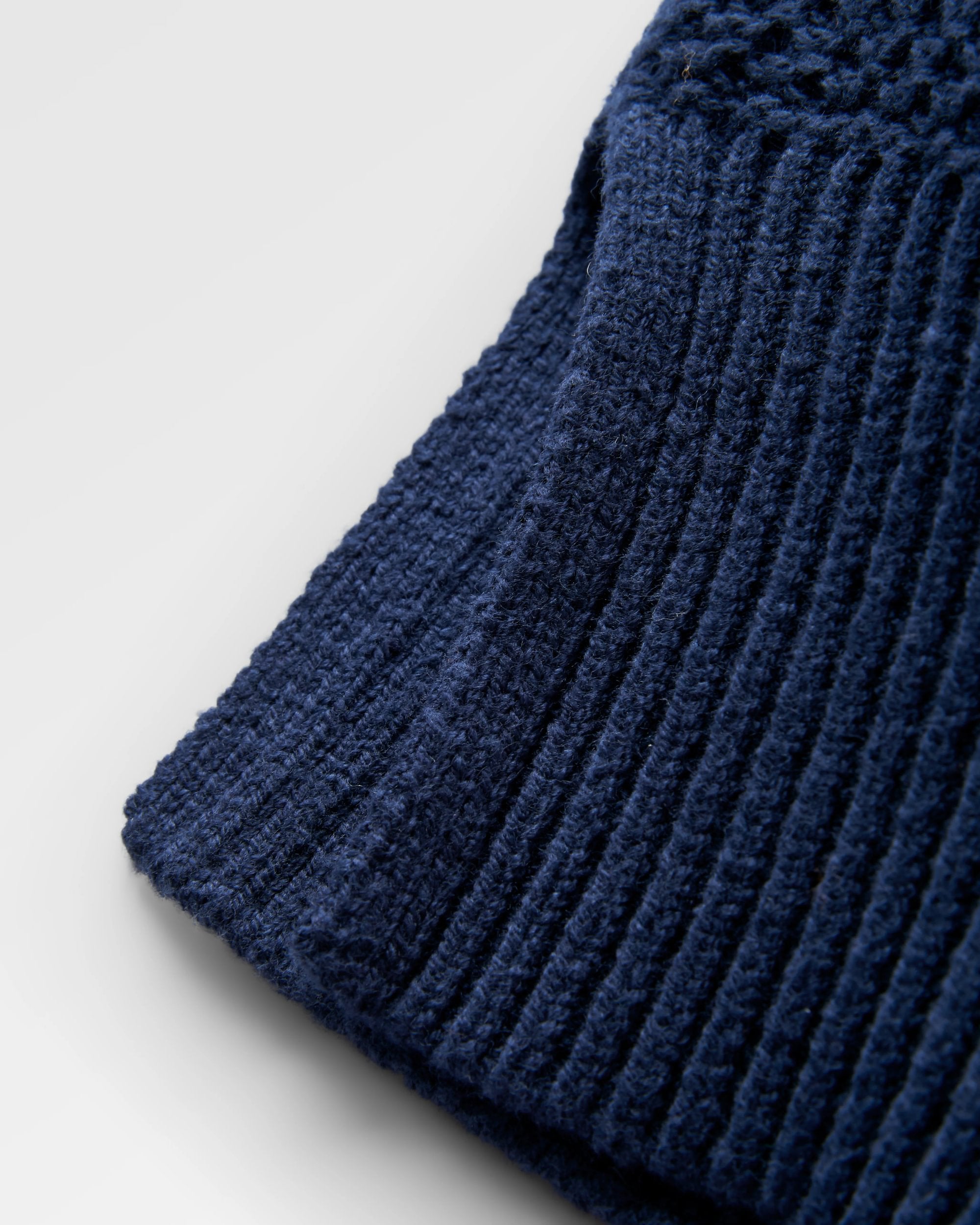 Cove Organic Cotton Knitted Jumper - Rich Navy - Flatlay