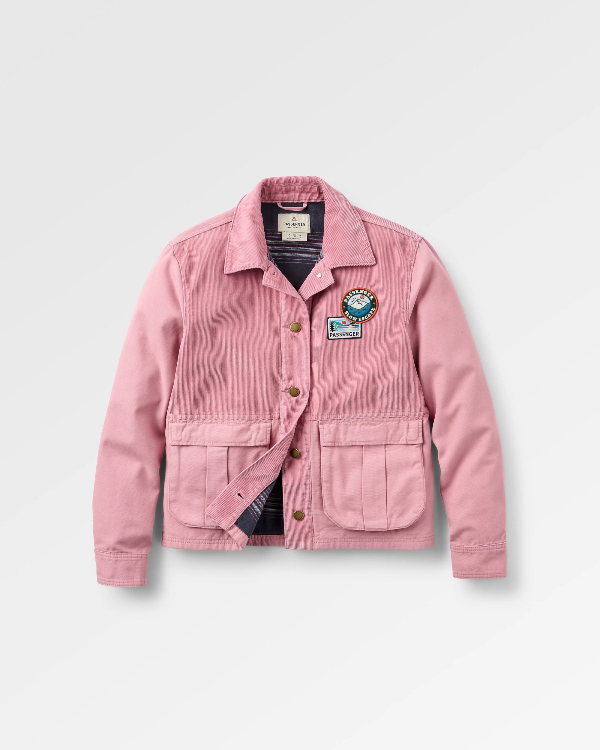 Nomad Corduroy Overshirt - Pink Haze - Flatlay