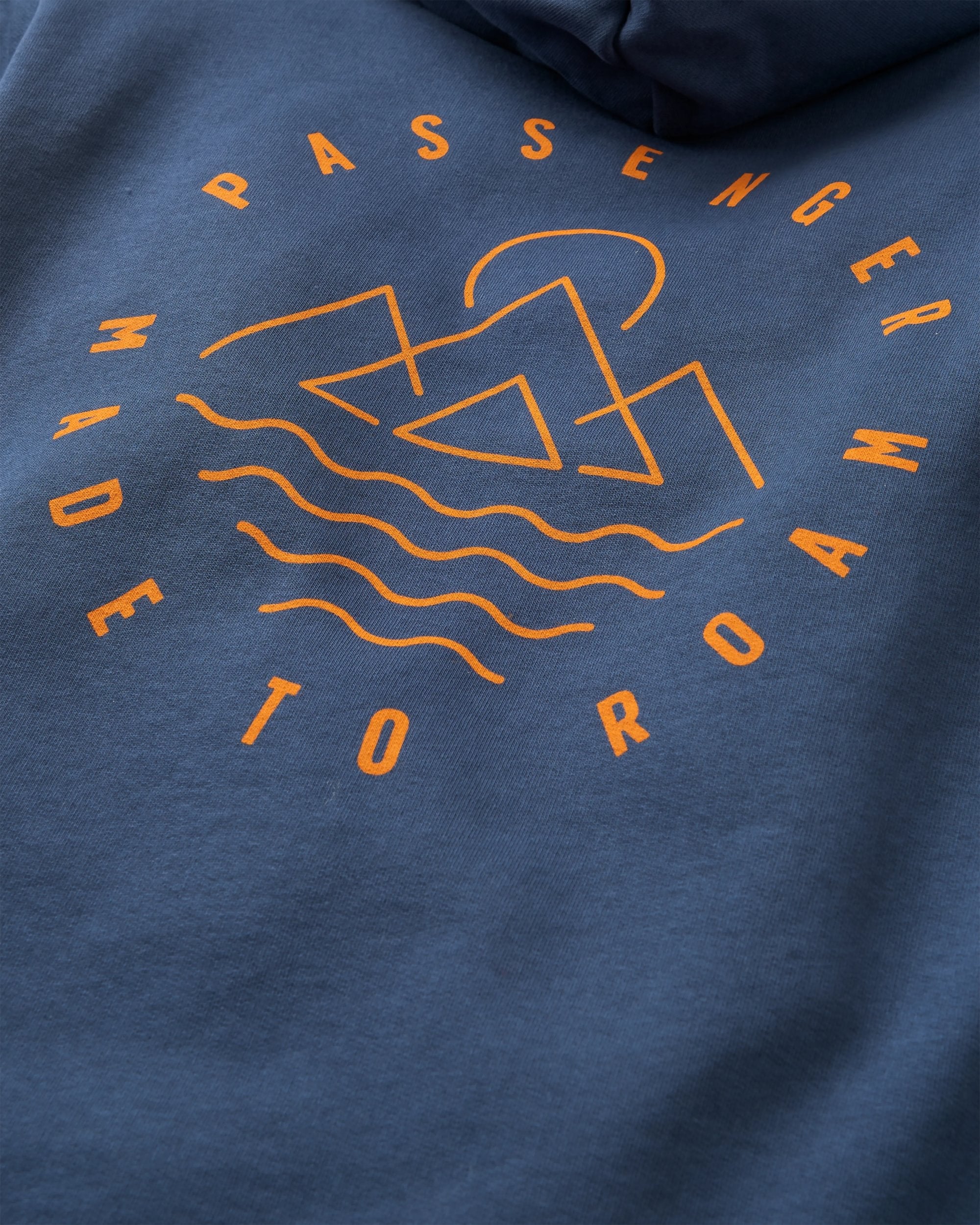 Escapism Recycled Cotton Hoodie - Rich Navy - Flatlay