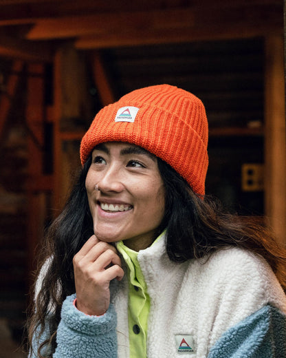 Womens_Beechwood Fleece Lined Recycled Beanie - Burnt Orange