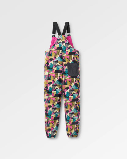 Ace Recycled Polar Fleece Dungarees - Mosaic Mountain Charcoal - Flatlay