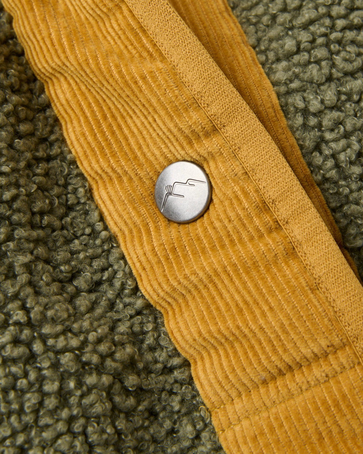 Clover Sherpa Fleece Jacket - Dusty Olive - Flatlay