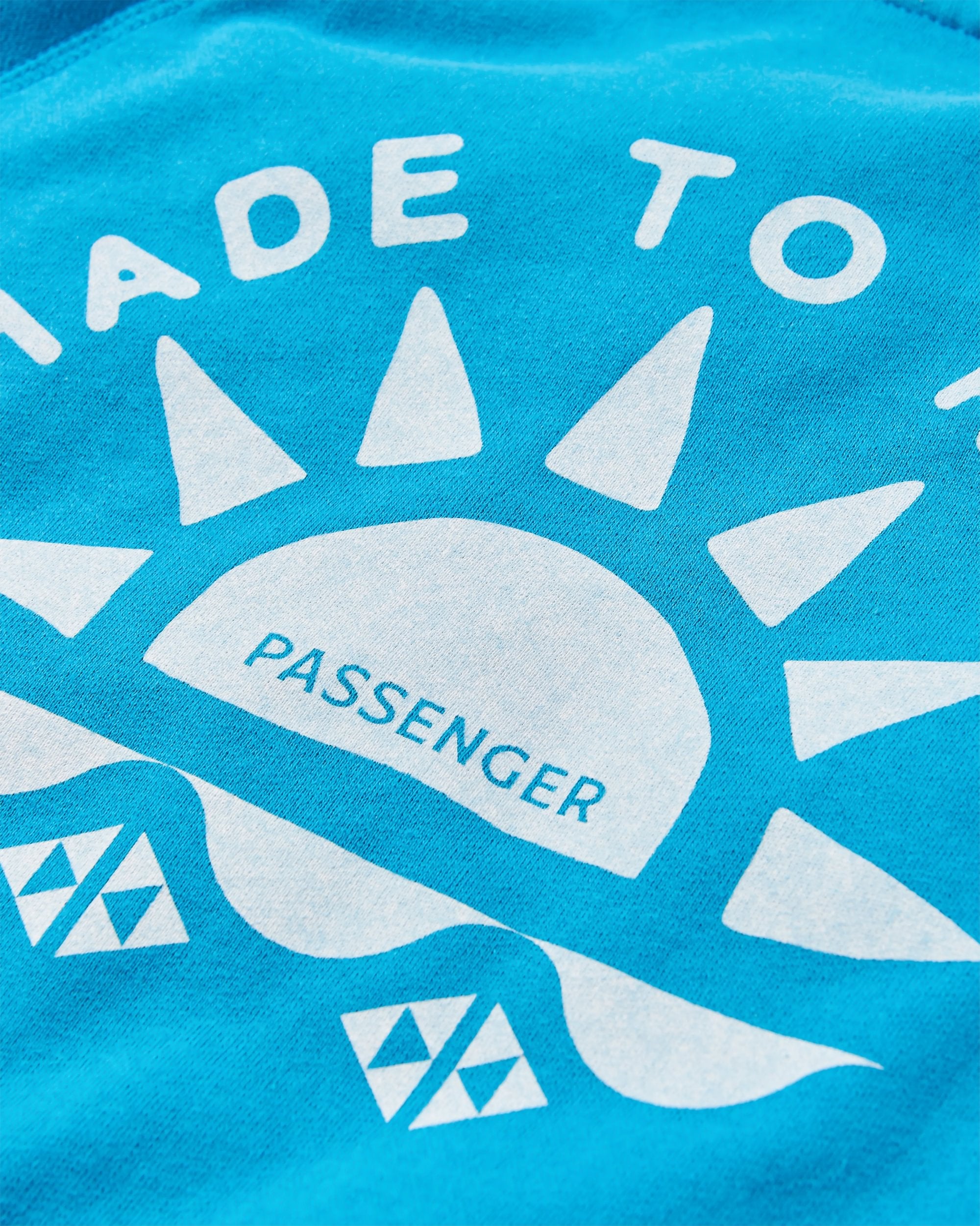 Sunburst Recycled Cotton Sweatshirt - Blue Pool - Flatlay