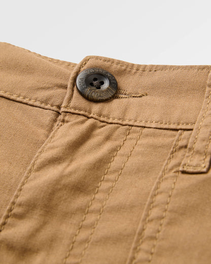 Lani 'Light' Organic Cotton Short - Caramel - Flatlay