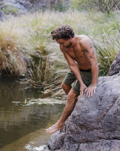 Cruiser Netplus® Recycled 19" Boardshort - Khaki - Lifestyle