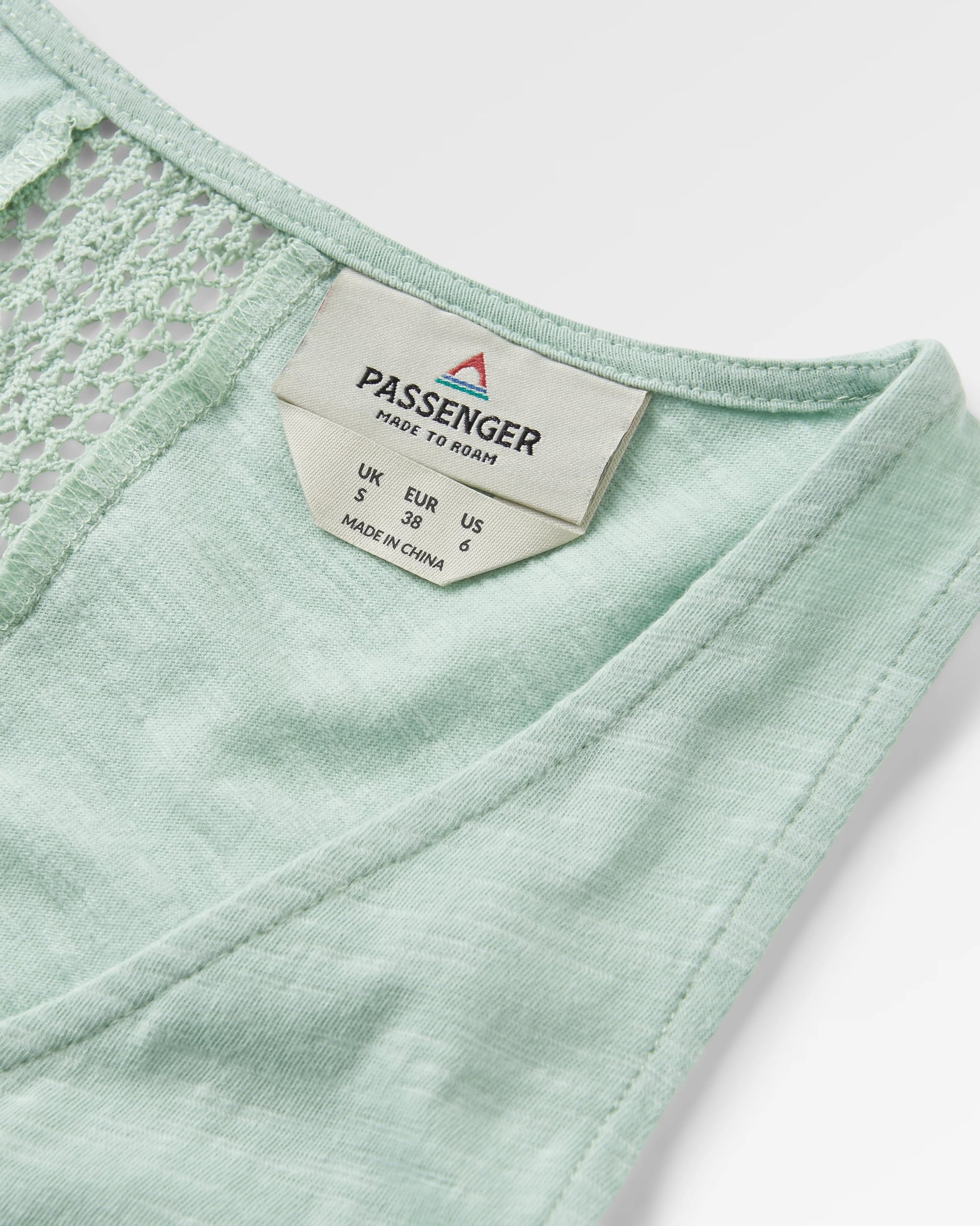 Rivergate Recycled Cotton Top - Spearmint - Flatlay