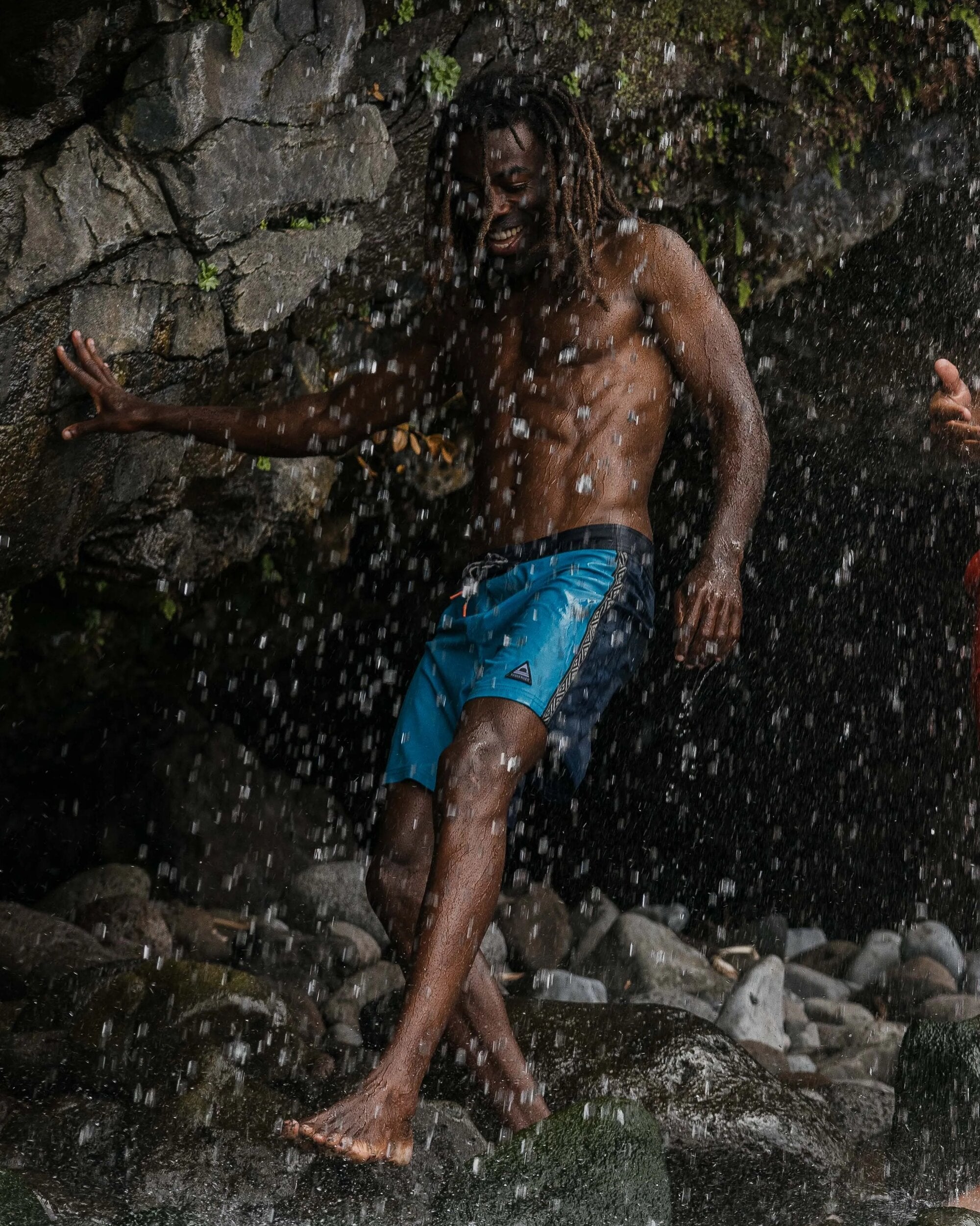 Hollow Recycled Boardshort - Blue Pool - Lifestyle