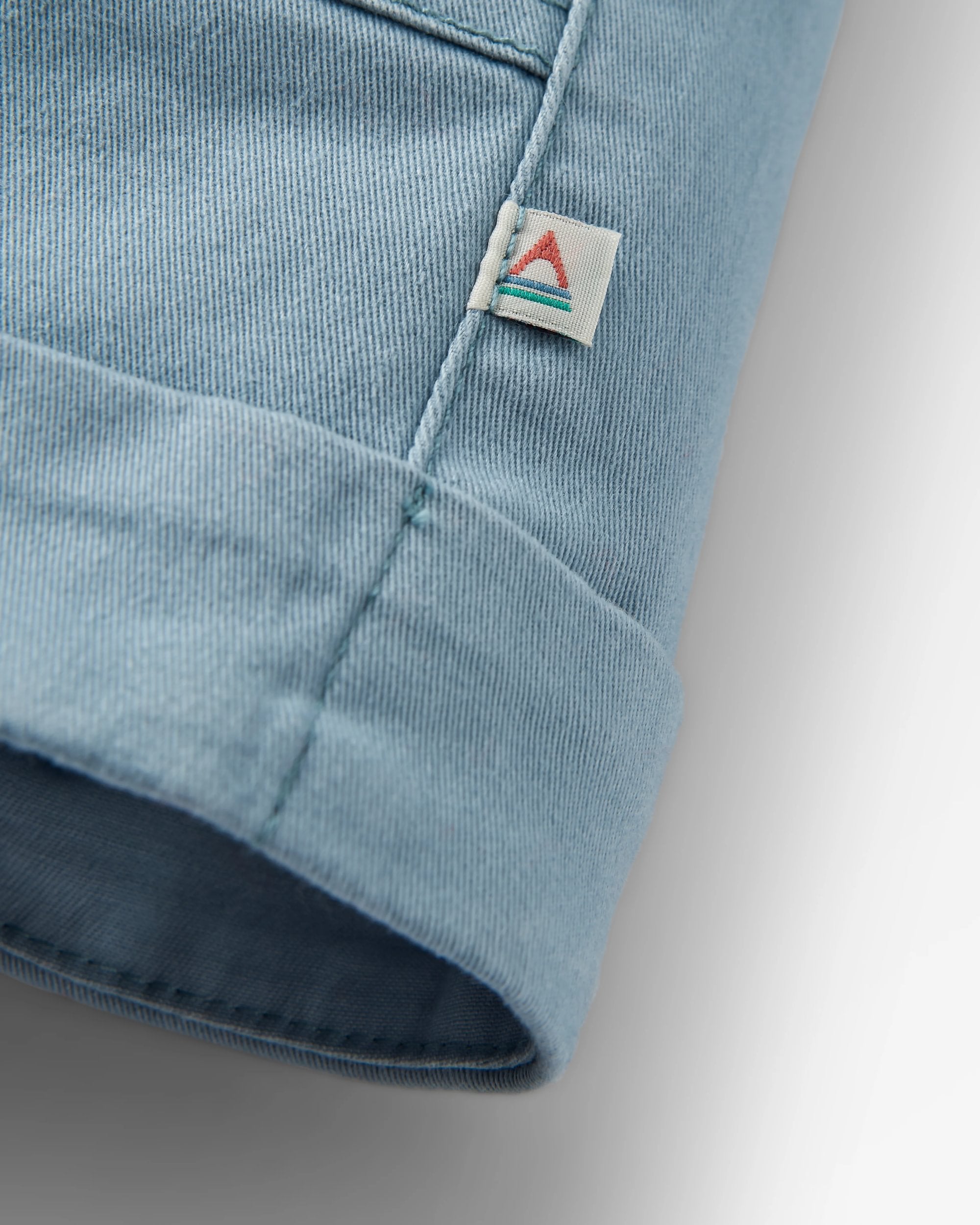 Carriso Organic Cotton Short - Faded Denim - Flatlay