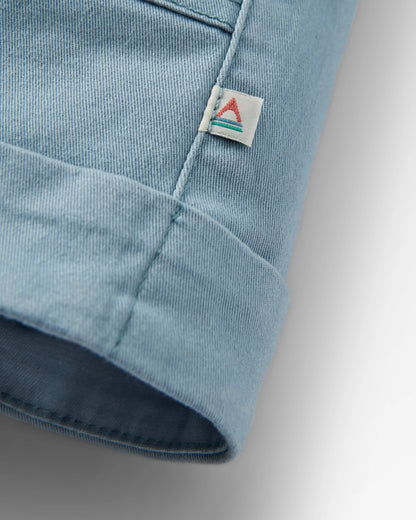 Carriso Organic Cotton Short - Faded Denim - Flatlay