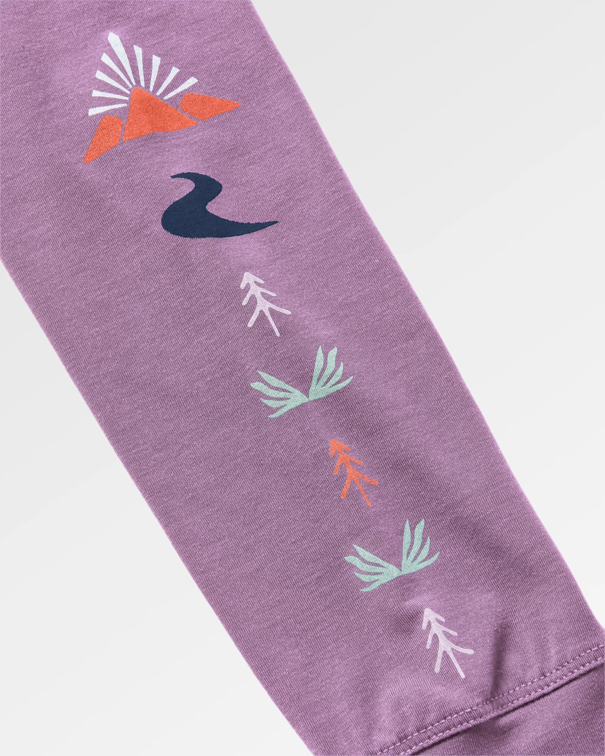 Lotus Recycled Active LS Top - Lilac - Flatlay