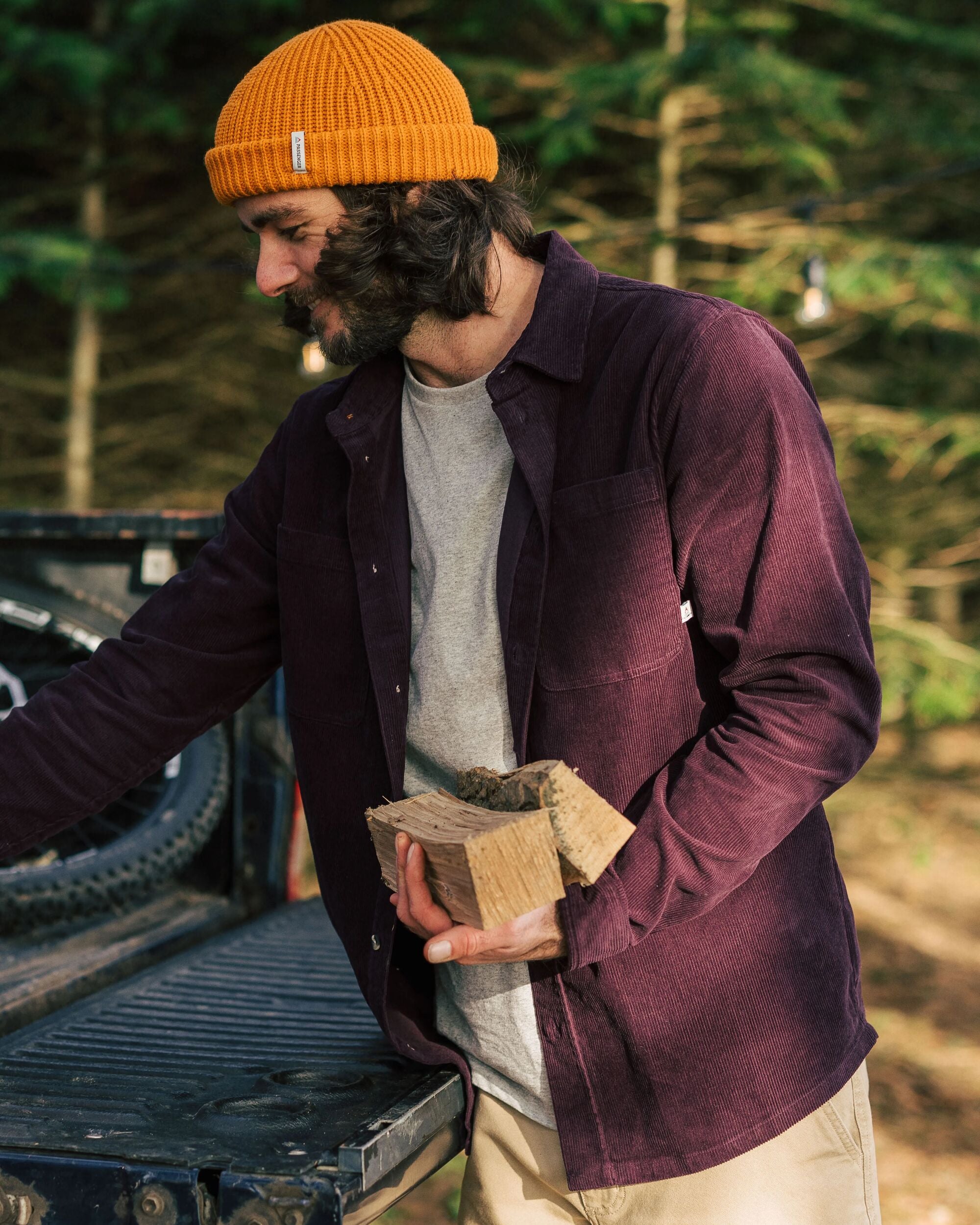 Backcountry Cord Shirt - Deep Plum - Lifestyle