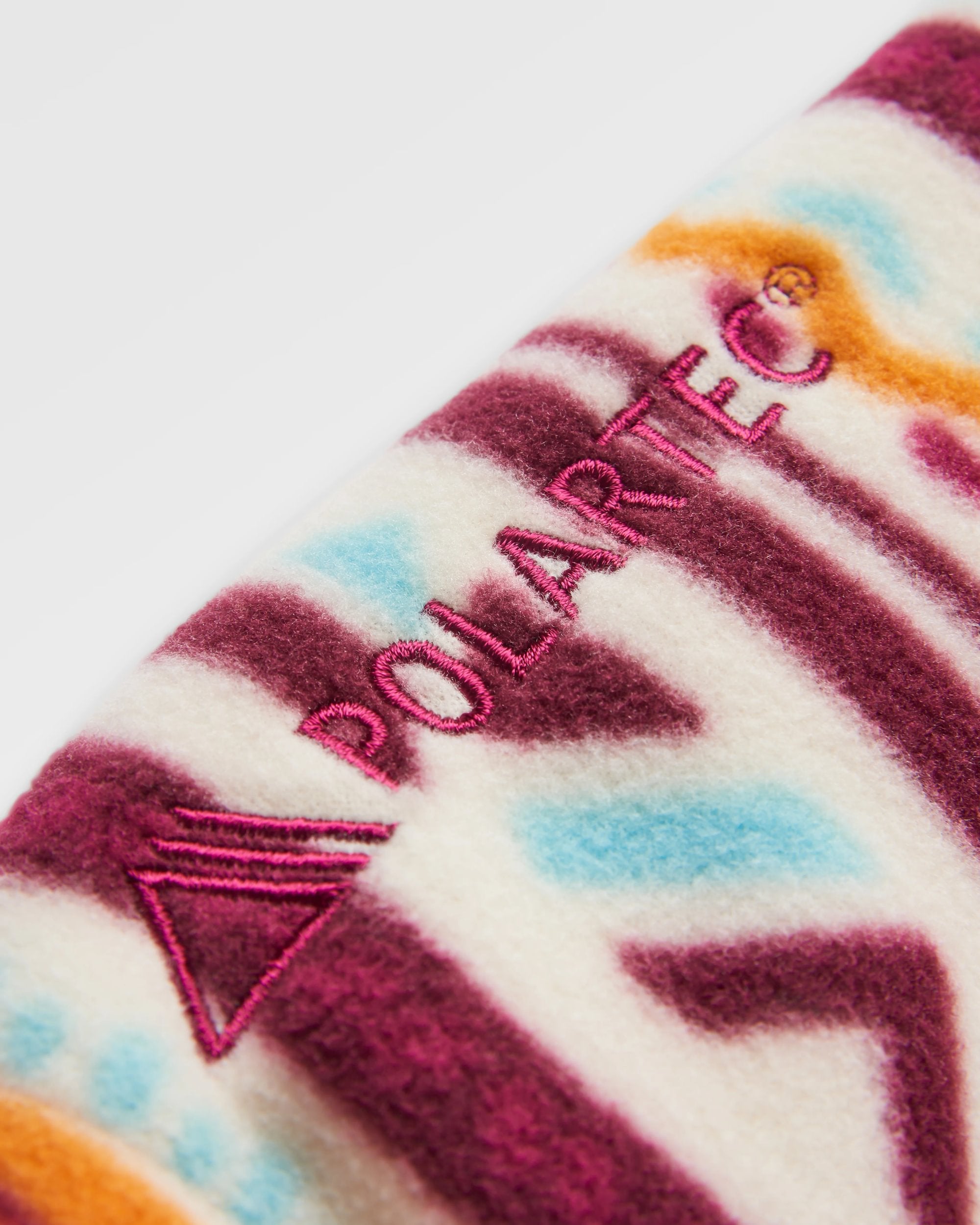 Ayla Micro Polartec® Hooded Fleece - Geo Tracks Birch - Flatlay