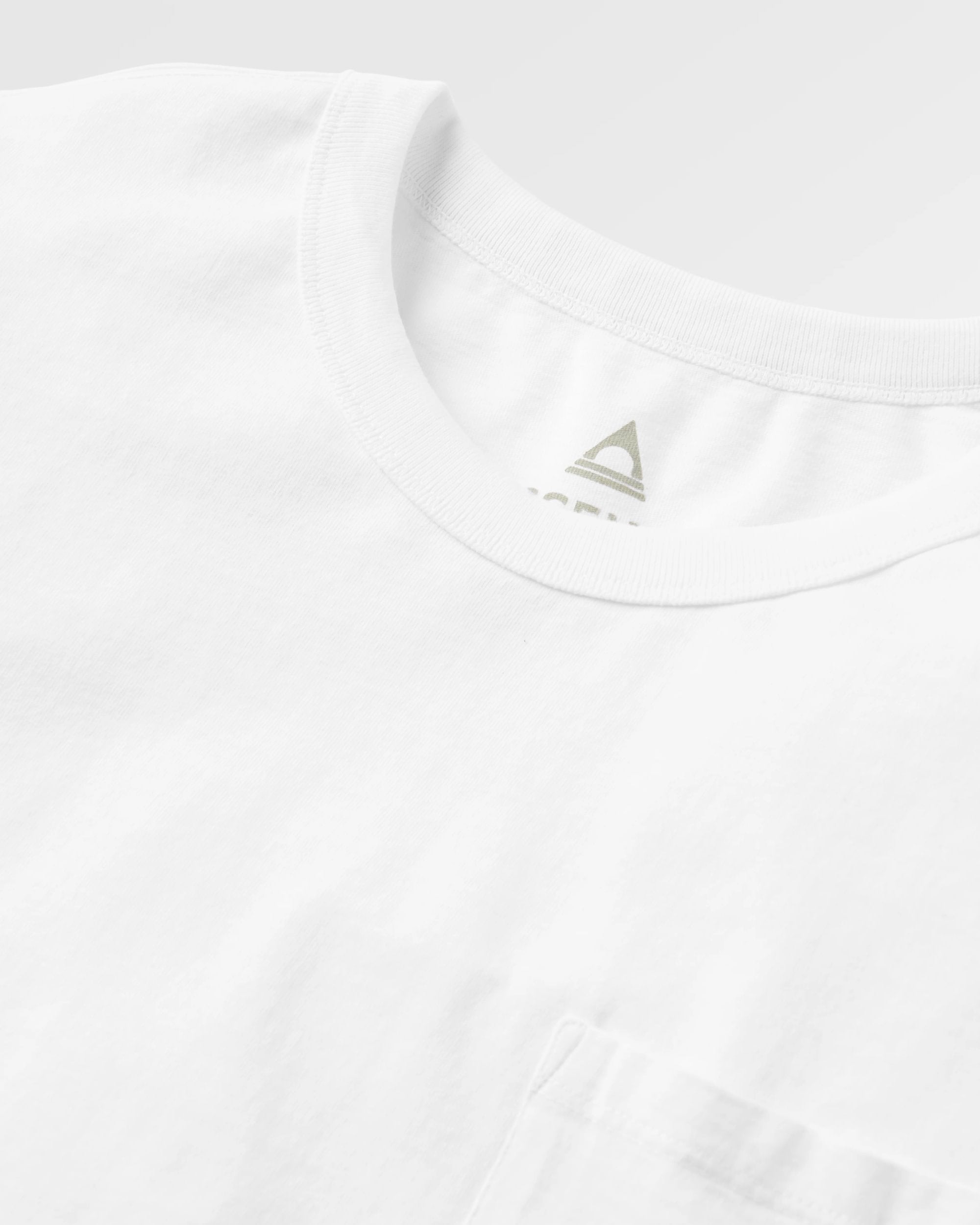 Heritage Recycled Relaxed Fit LS T-Shirt - White - Flatlay