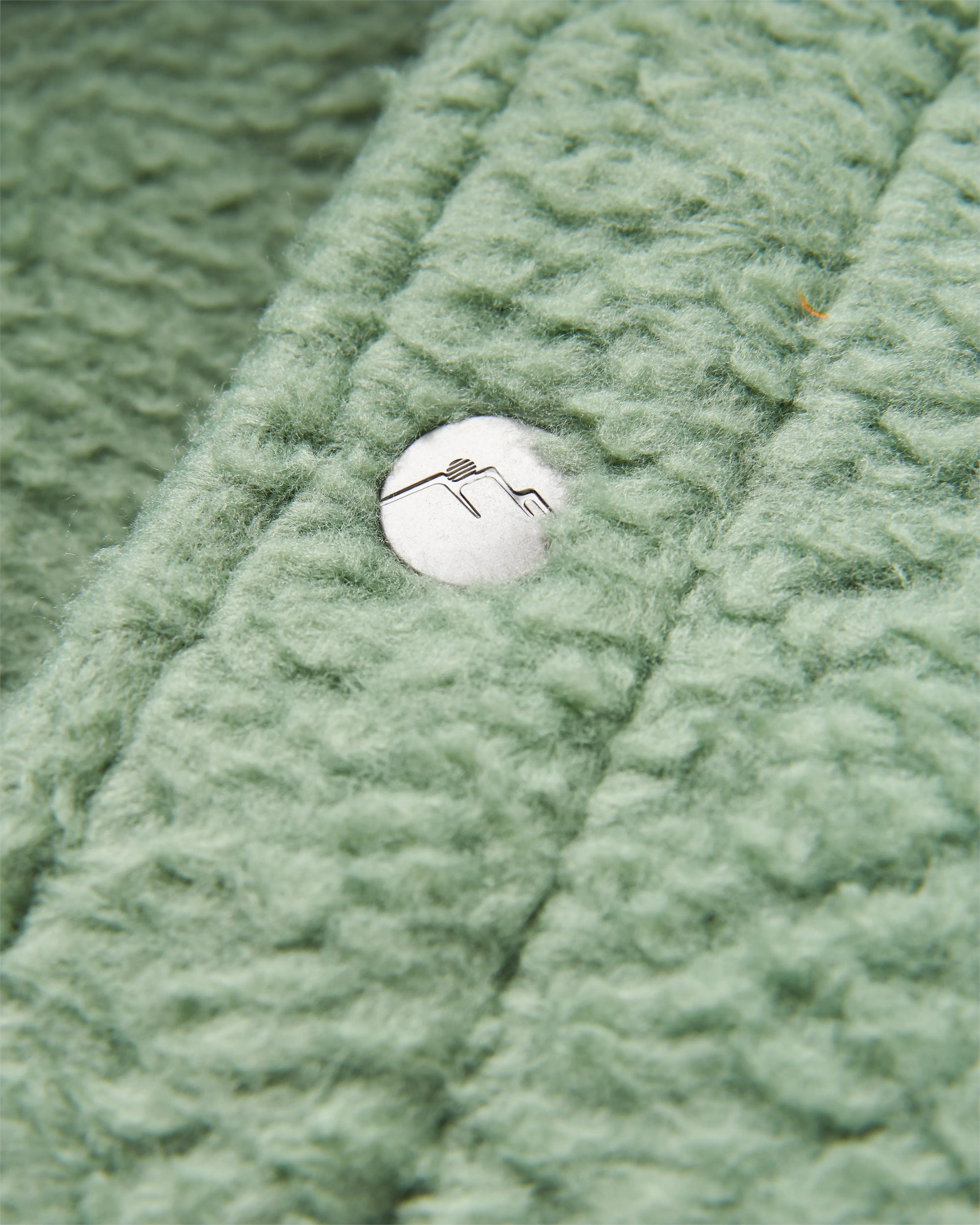 Rappel Recycled Sherpa Oversized Shirt - Pistachio - Flatlay