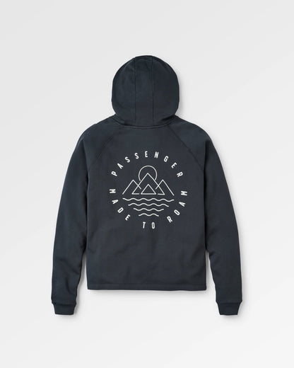 Remote Recycled Cotton Hoodie - Black - Flatlay