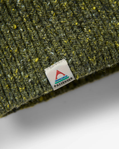 Sandbar Merino Blend Knitted Jumper - Khaki - Flatlay
