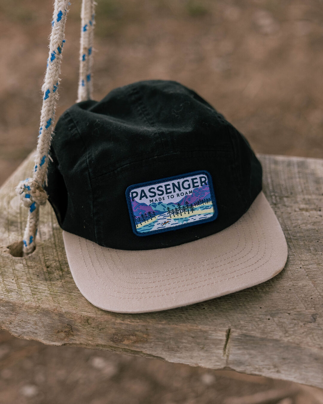 Love The Wild Recycled Cotton 5 Panel Cap - Black - Lifestyle