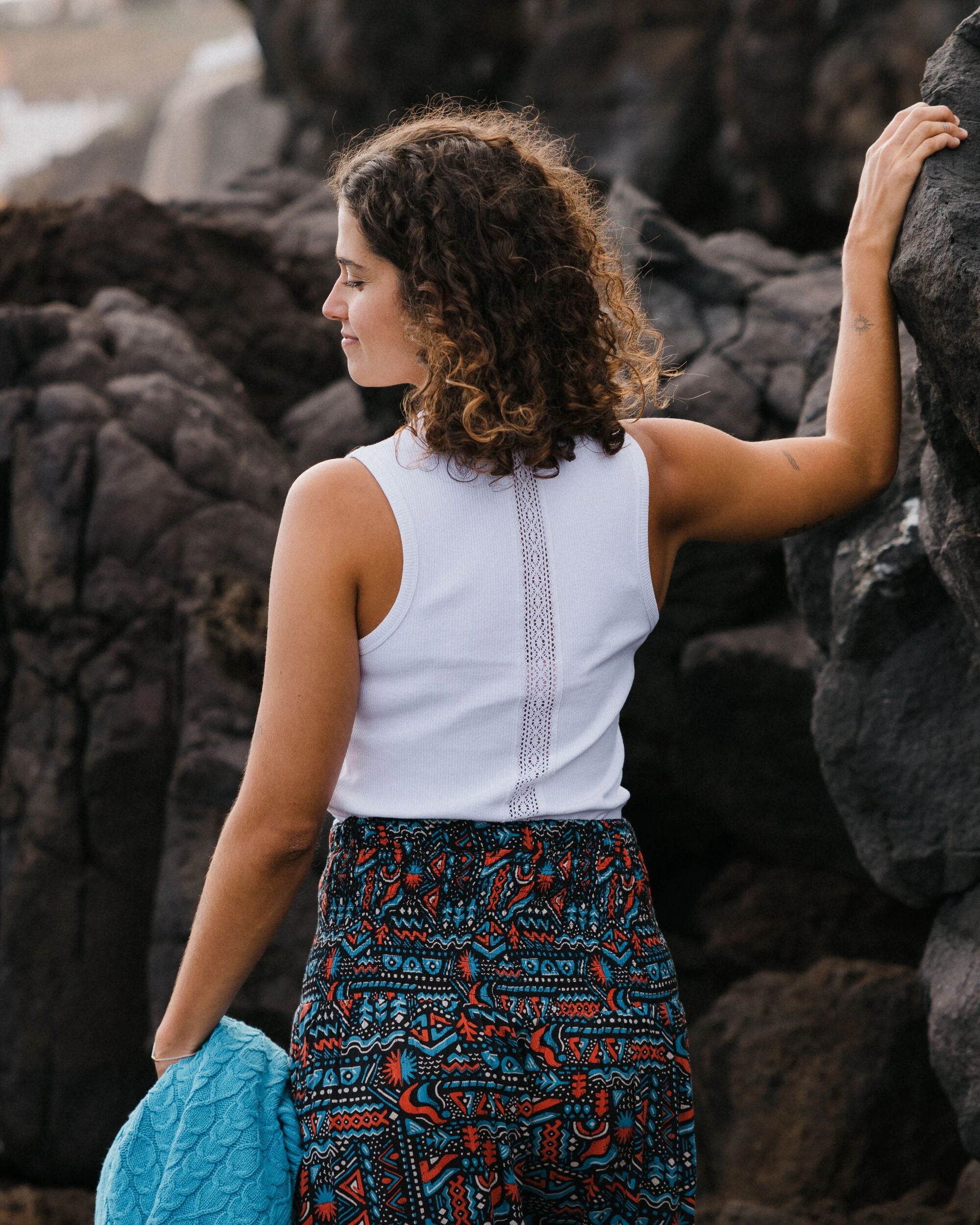 Atmos Ribbed Tank Vest - White - Lifestyle