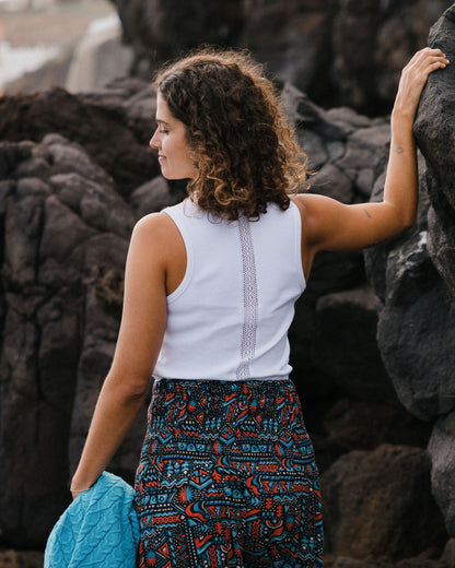 Atmos Ribbed Tank Vest - White - Lifestyle