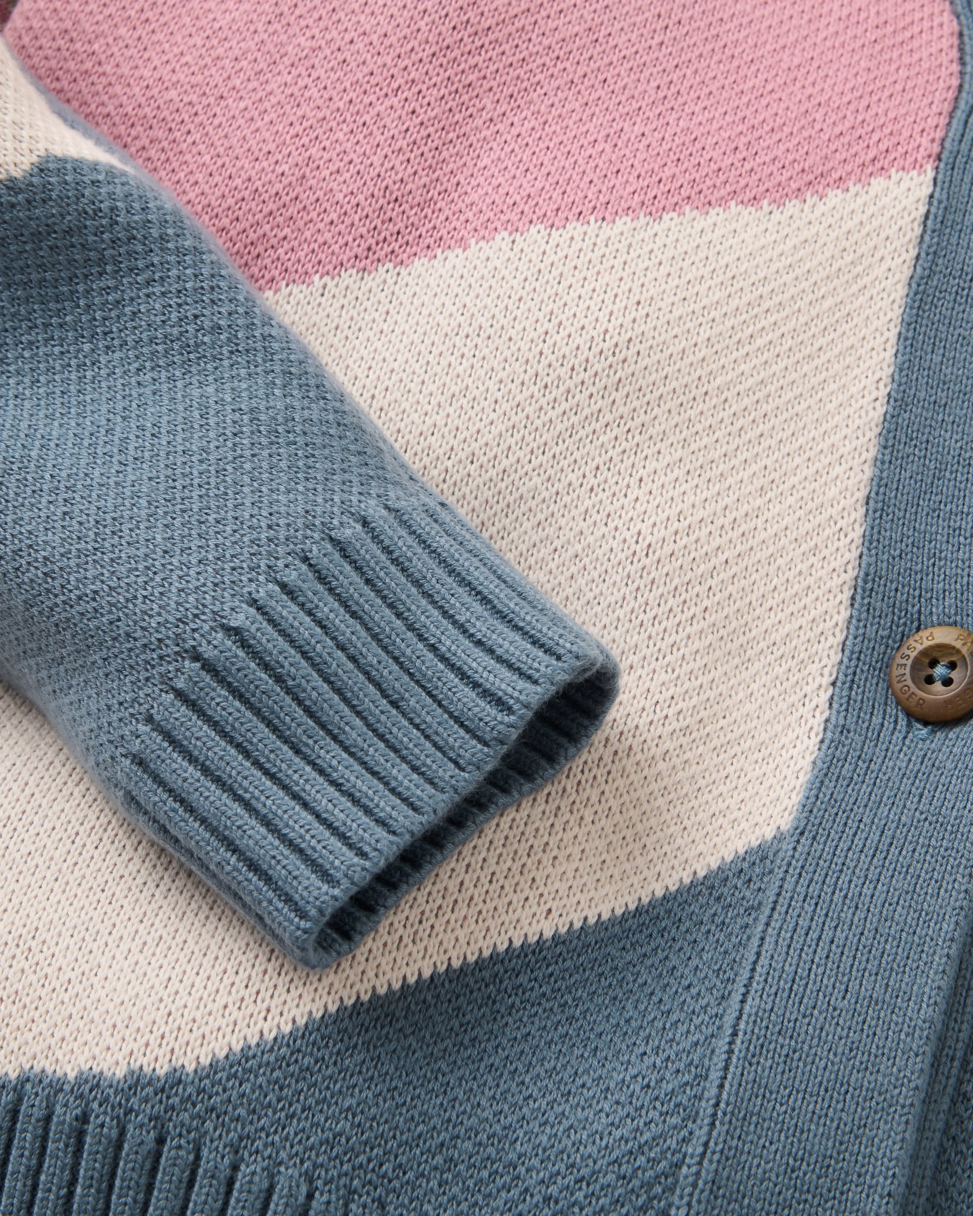 Scenic Knitted Cardigan - Scenic Stormy Blue - Flatlay