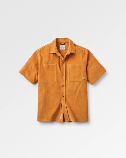 Backcountry Short Sleeve Cord Shirt - Spruce Yellow - Flatlay