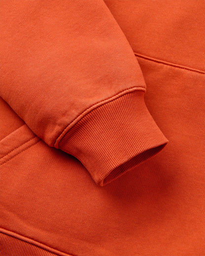 Boundless Relaxed Fit Hoodie - Dark Rust - Flatlay