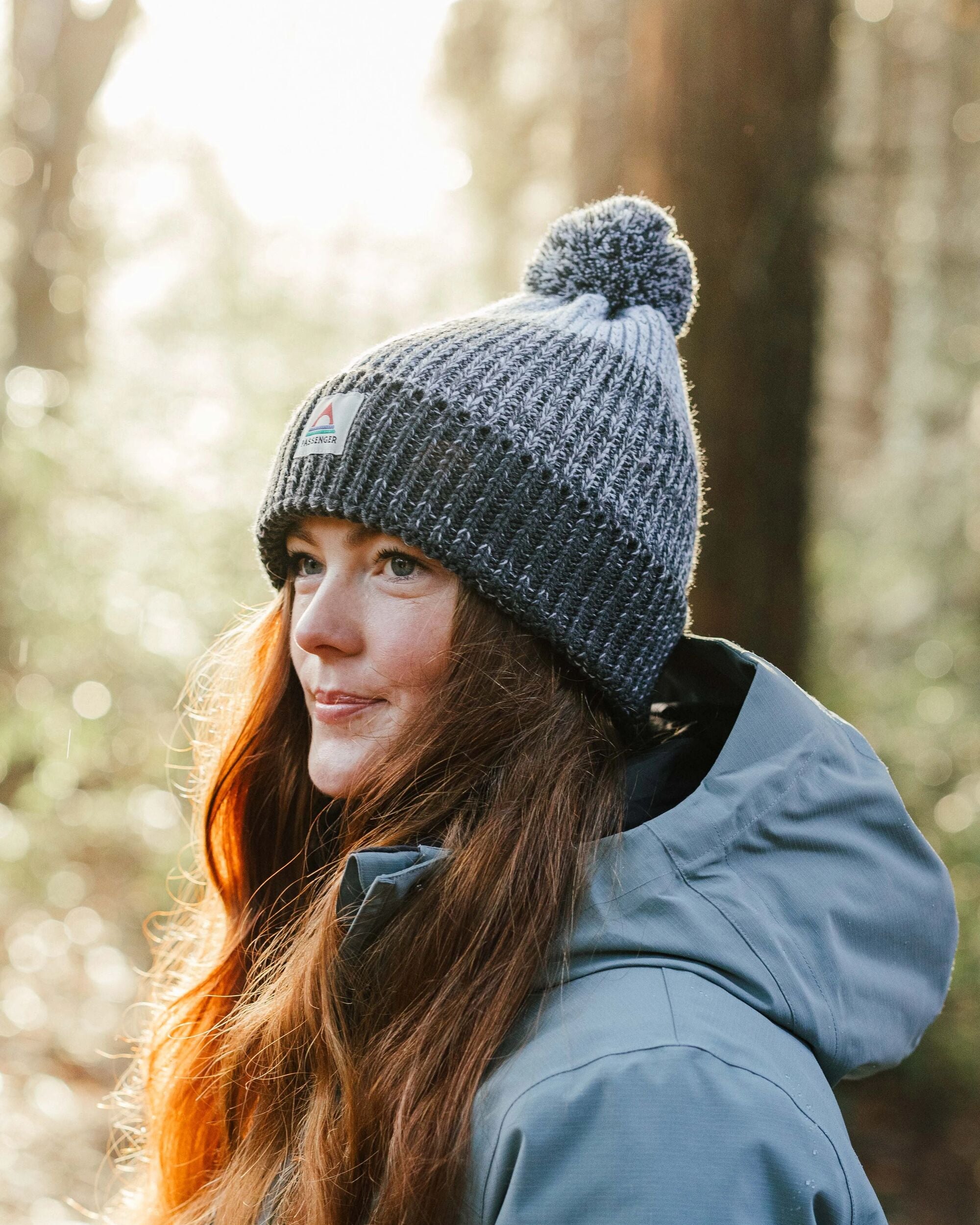 Crag Recycled Bobble Hat - Charcoal/Arctic - Lifestyle - Female