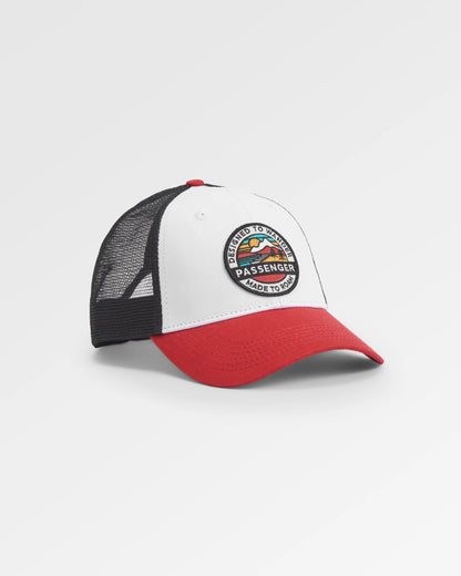 Odyssey Mesh Snapback Cap - Black/ Red Spice - Flatlay