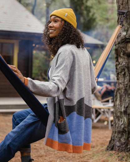 Scenic 'Light' Long Knitted Cardigan - Scenic Grey - Lifestyle