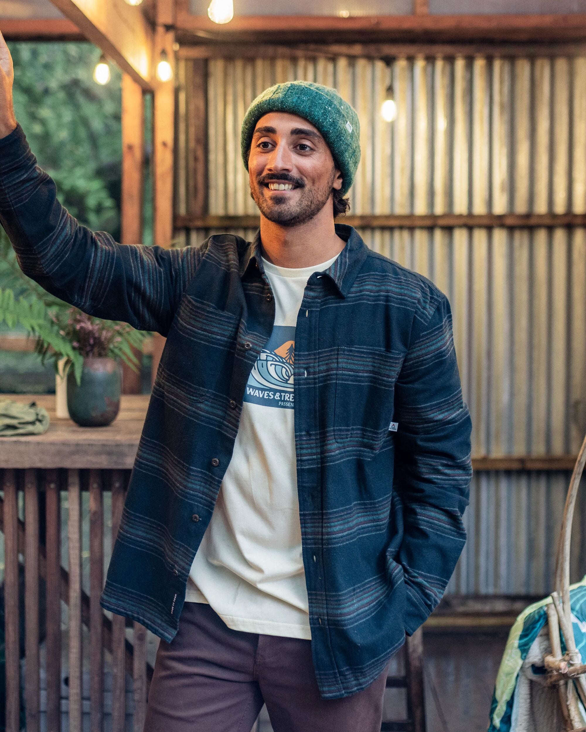 Backcountry Stripe Shirt - Black Stripe - Lifestyle