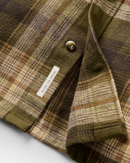 Backcountry Check Shirt - Dark Olive Check  - Flatlay