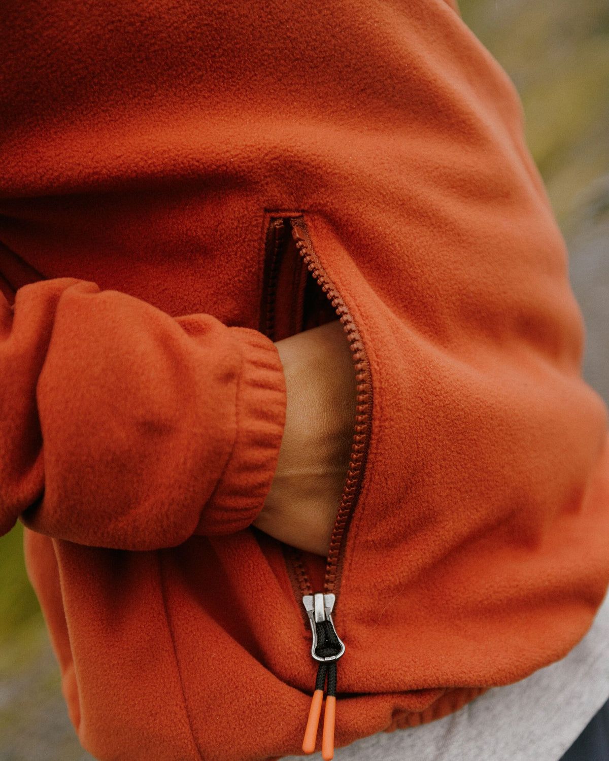 Ayla Micro Polartec® Fleece - Dark Rust - Lifestyle