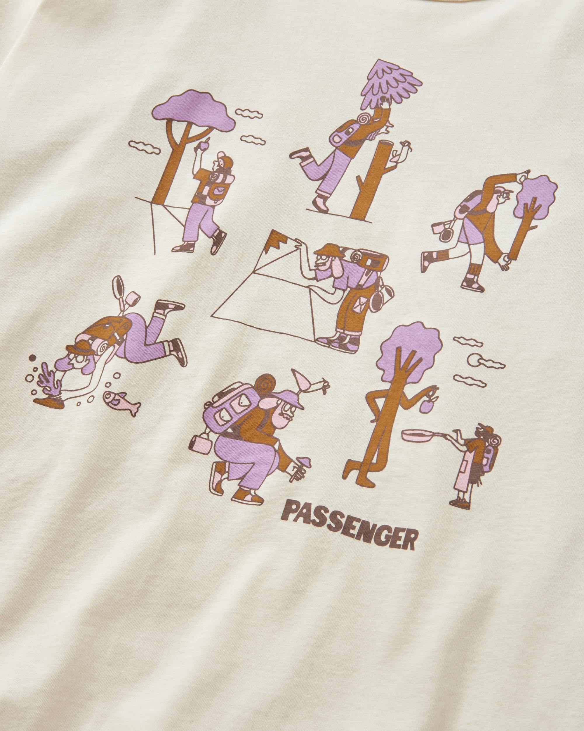 Go Forage Organic Cotton T-Shirt - Birch - Flatlay