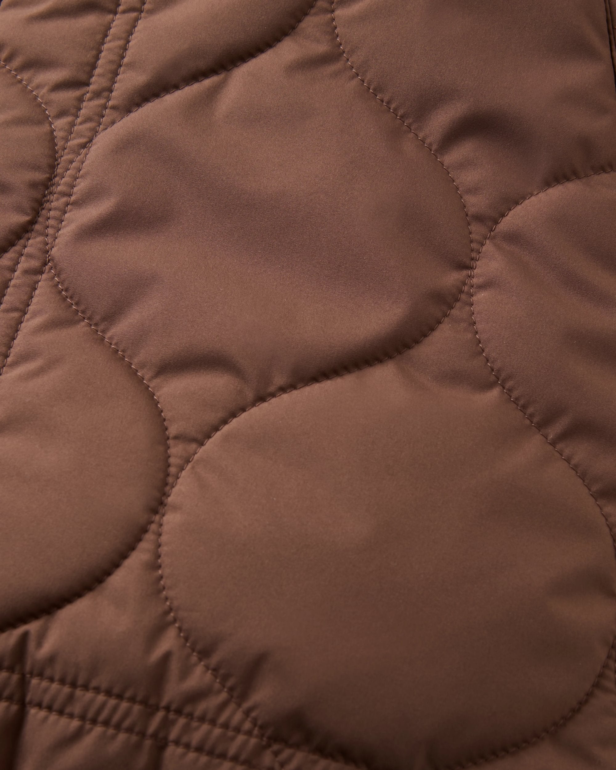 Flora Sherpa Lined Short Gilet - Chestnut - Flatlay