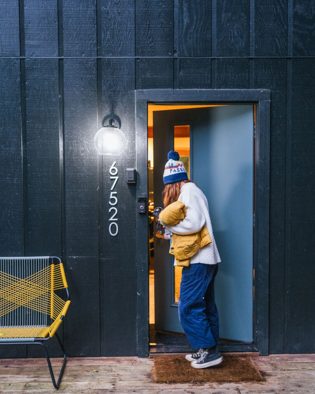 Cozy Cable Recycled Knitted Jumper - Off White - Lifestyle