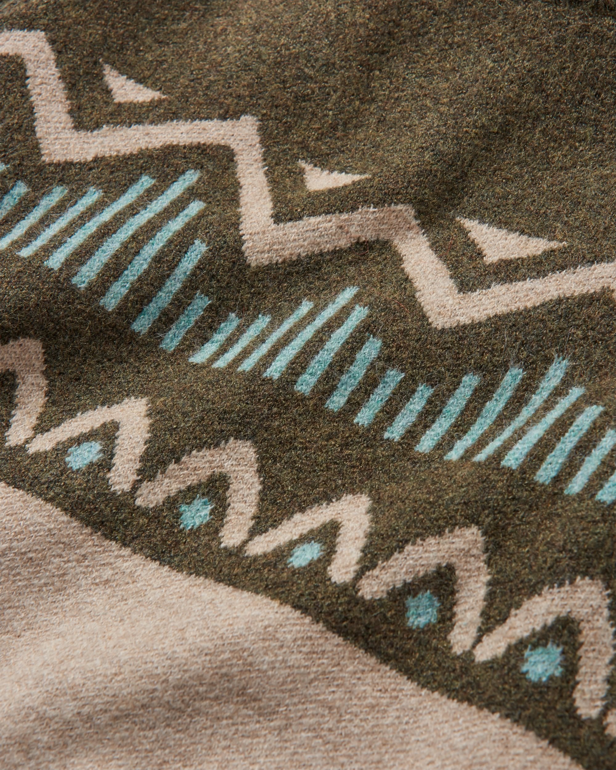 Nettle Recycled Knitted Jumper - Khaki - Flatlay