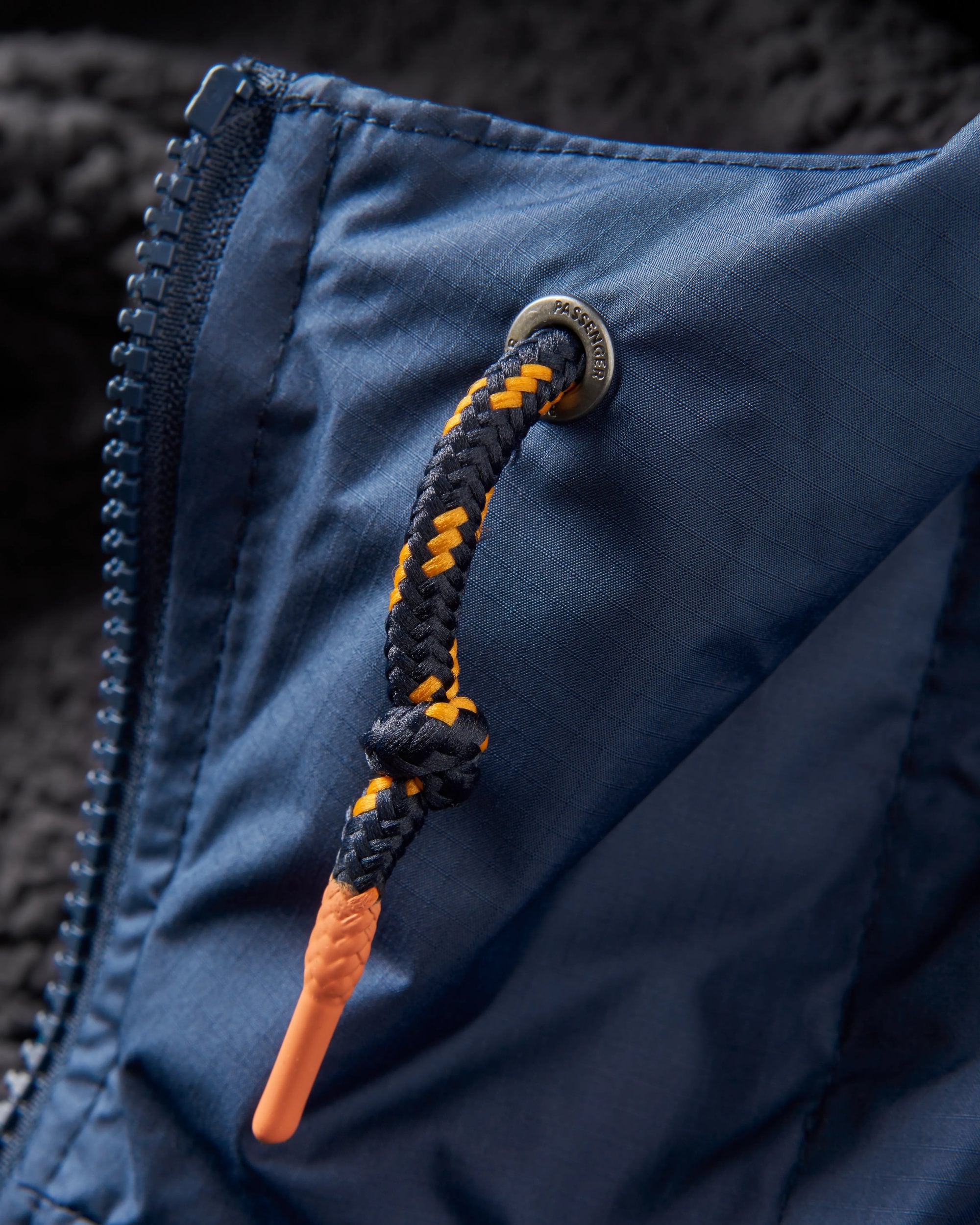 Waves Recycled Sherpa Lined Changing Robe - Rich Navy - Flatlay