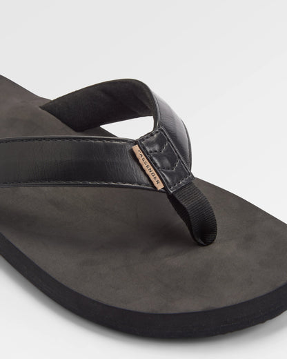 Santos Flip Flop - Black - Flatlay