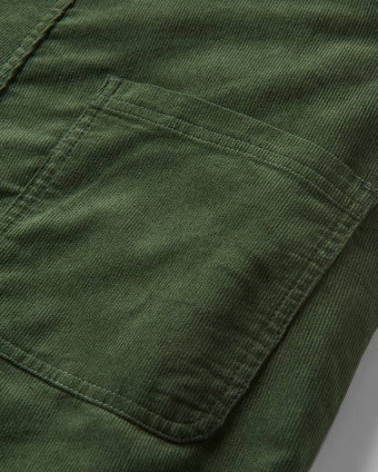 Meadows Organic Cotton Cord Dungarees - Fir Tree - Flatlay