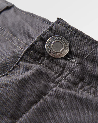 Lakeside Cargo Cotton Trouser - Faded Black - Flatlay
