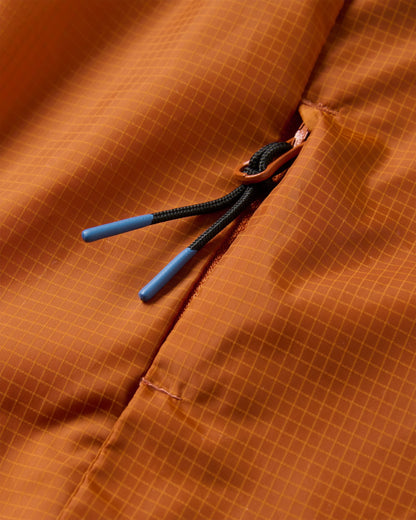 Viento Recycled Windshell Jacket - Dark Denim/Sunset Orange - Flatlay