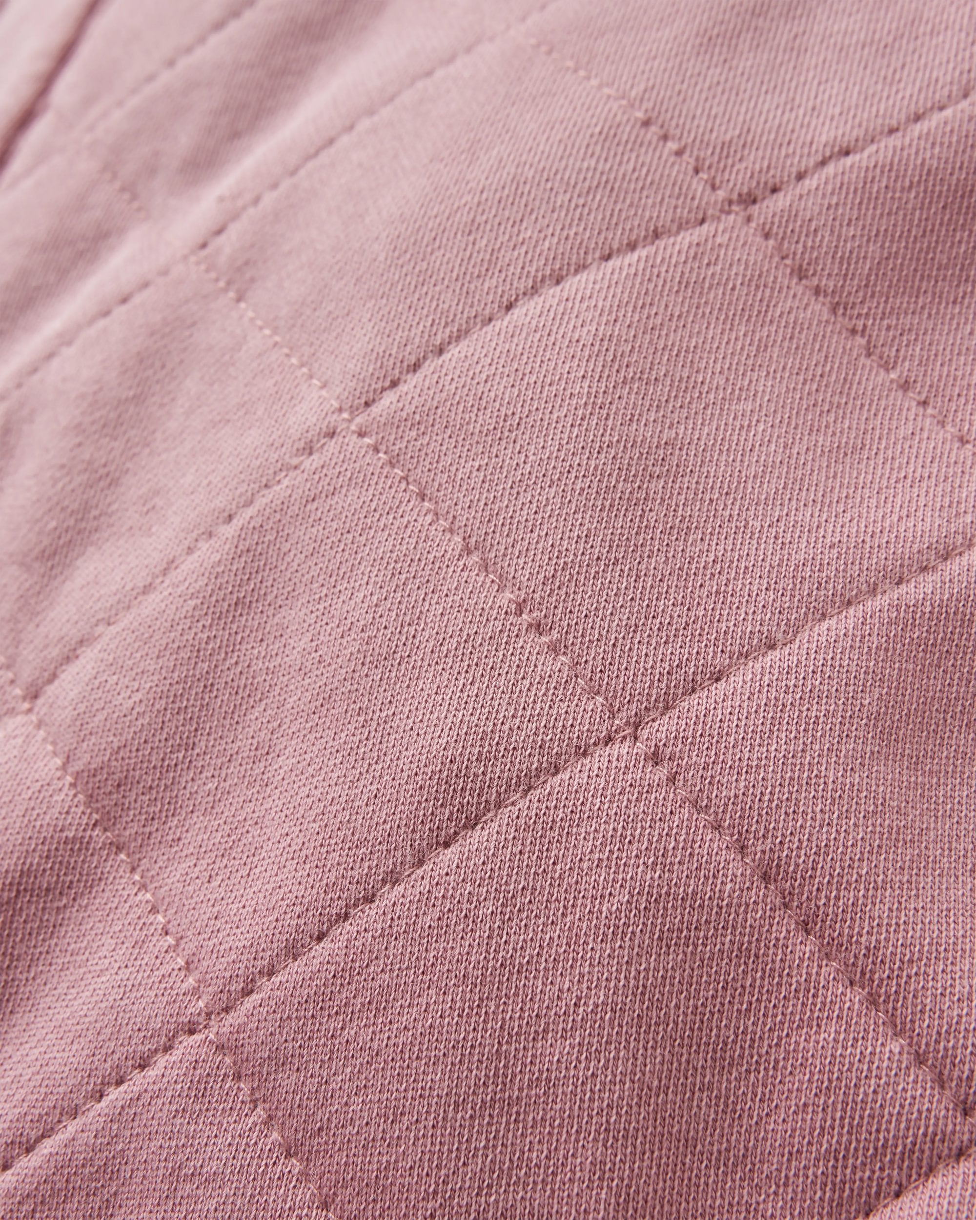Clementine Recycled Quilted Popper Up Hoodie - Pink Haze - Flatlay