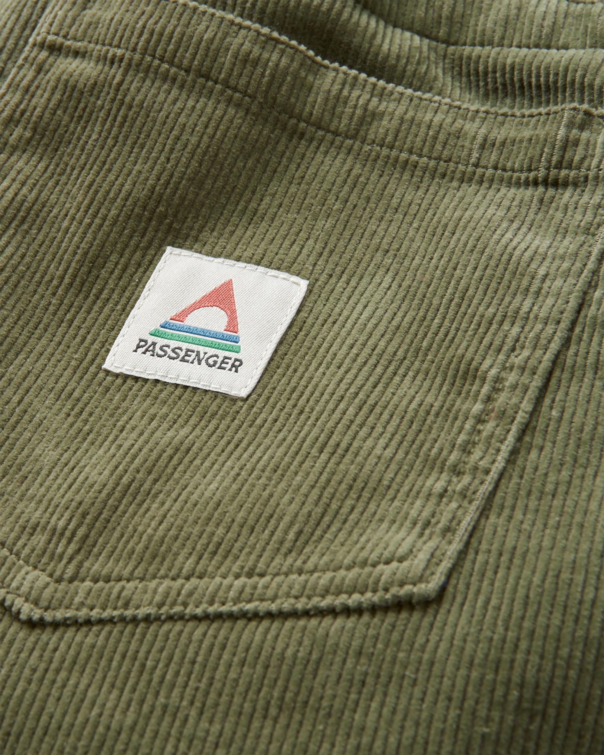 Drifter Corduroy Short - Dusty Olive - Flatlay