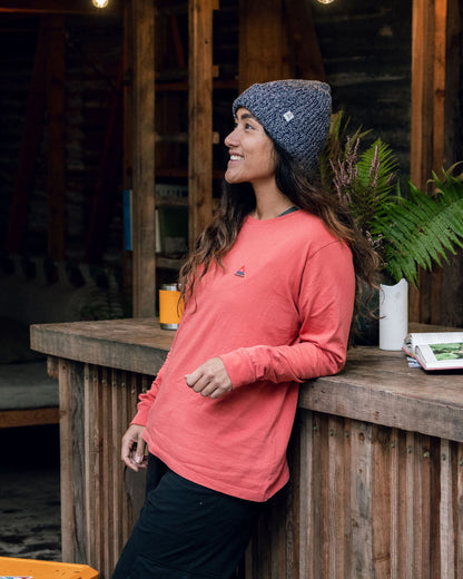 Classic Recycled Cotton LS T-Shirt - Mineral Red - 