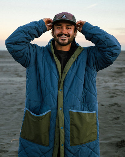 Campscape Recycled Fleece Lined Parka - Khaki/Dark Denim - Lifestyle - Male